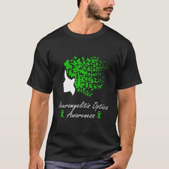 Neuromyelitis Optica Awareness - Women Butterflies T-Shirt (Front)