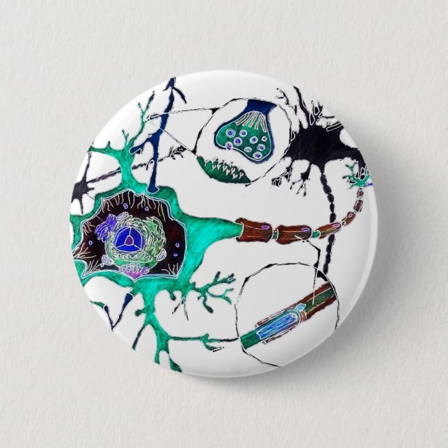 Neuron! 6 Cm Round Badge (Front)