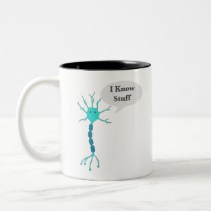 Neuron I Know Stuff Two-Tone Coffee Mug