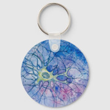 Neuron  Watercolour Blue - Keychain