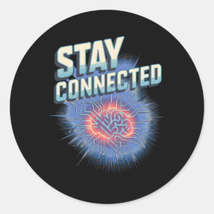 Neuronal Histology Funny Gifts For Scientist Stick Classic Round Sticker
