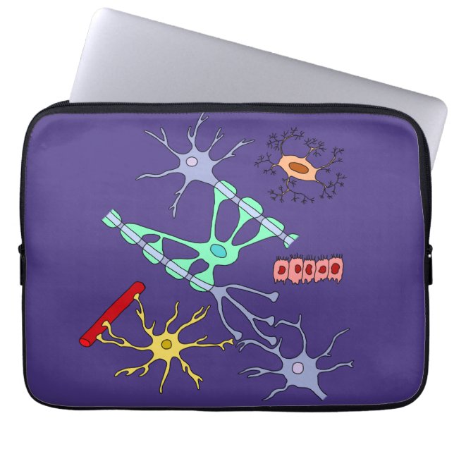 Neurons And Glia Laptop Sleeve (Front)