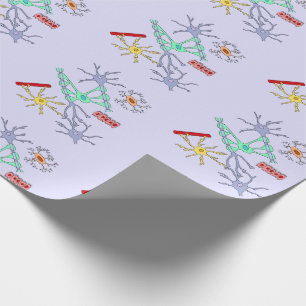 Neurons And Glia Wrapping Paper