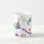 Neurons and nervous system coffee mug<br><div class="desc">Neurons and nervous system, organic nerve cells, watercolor art, medical art, science decor, gift</div>
