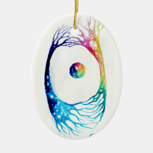 Neurons connected    ceramic tree decoration