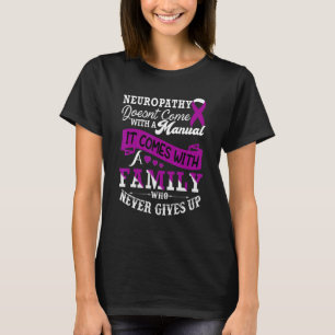 Neuropathy Awareness Family Purple Ribbon Support T-Shirt