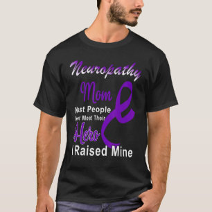 Neuropathy Awareness Mum Purple Ribbon Mother Supp T-Shirt