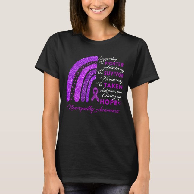 Neuropathy Warrior Supporting Fighter T-Shirt (Front)