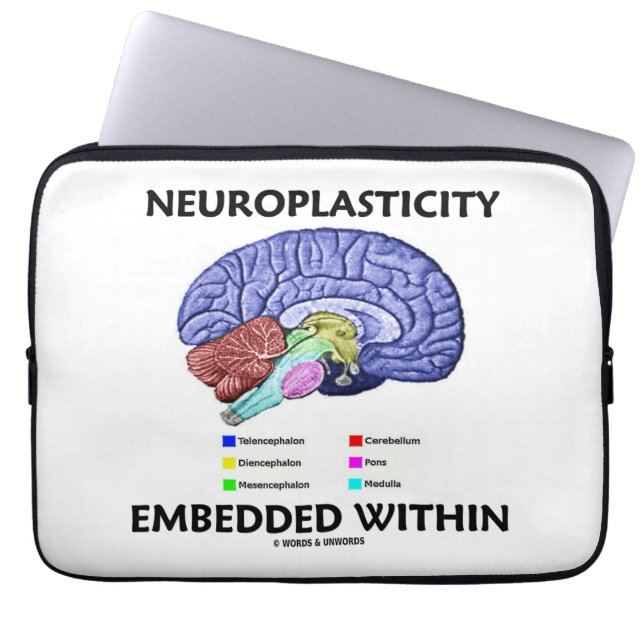 Neuroplasticity Embedded Within (Brain Anatomy) Laptop Sleeve (Front)