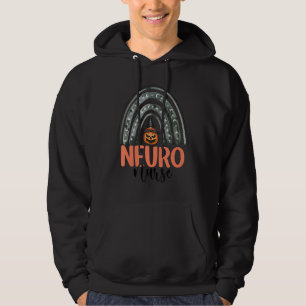 Neuroscience Nurse Neuro Halloween Pumpkin Rainbow Hoodie