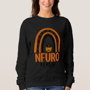 Neuroscience Nurse Neuro Halloween Pumpkin Rainbow Sweatshirt