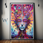 Neuroscience Psychedelic Art Poster