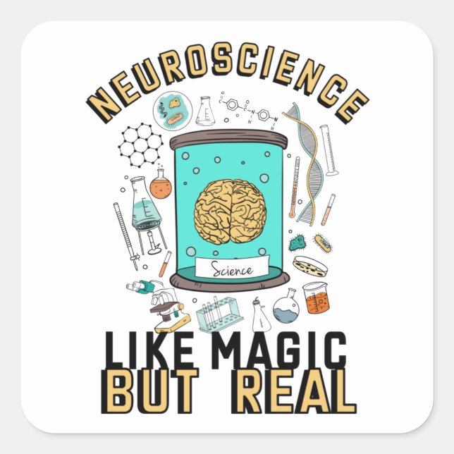 Neuroscience Square Sticker (Front)