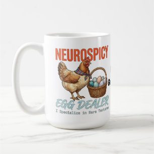 Neurospicy Egg Dealer Vintage Hen Rare Textures Coffee Mug