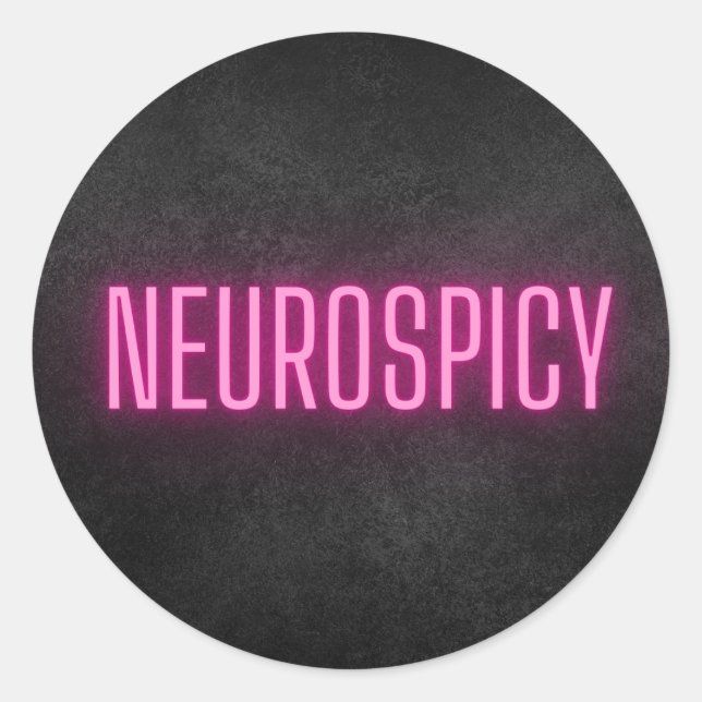 Neurospicy Neon Sticker (Front)