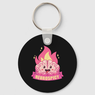 Neurospicy Neurodiversity Adhd Asd Autism Kawaii B Key Ring