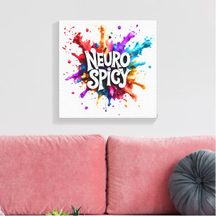 NEUROSPICY neurodiversity autism adhd dyslexia Canvas Print
