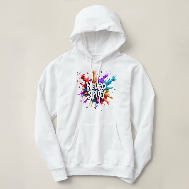 NEUROSPICY neurodiversity autism adhd dyslexia Hoodie (Design Front)