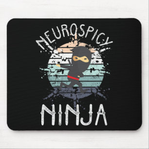 Neurospicy Ninja Autism Awareness Neurodiverse Adh Mouse Mat