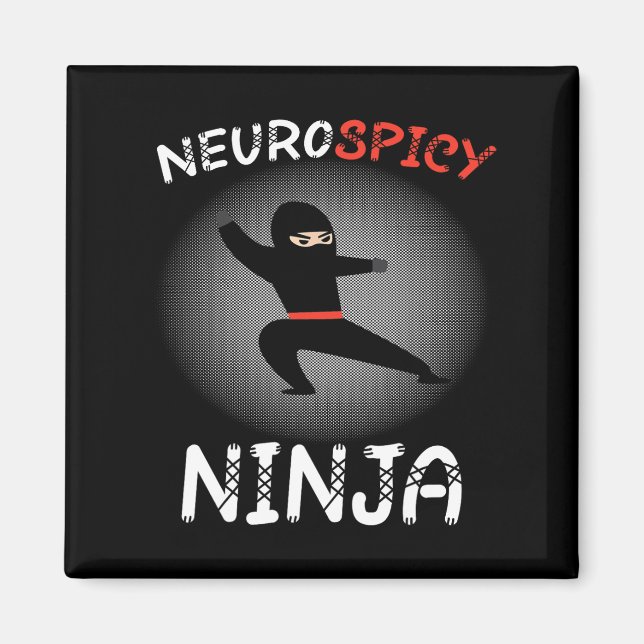 Neurospicy Ninja Autism Shirt For Kids Neurodivers Magnet (Front)