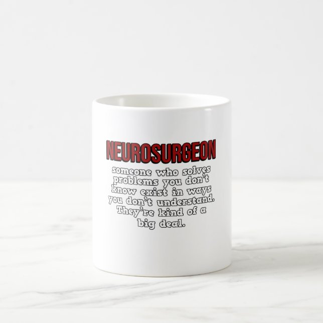 Neurosurgeon Surgery Medical Doctor Neurology Grap Coffee Mug (Center)