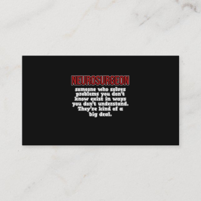 Neurosurgeon Surgery Medical Doctor Neurology Grap Enclosure Card (Front)
