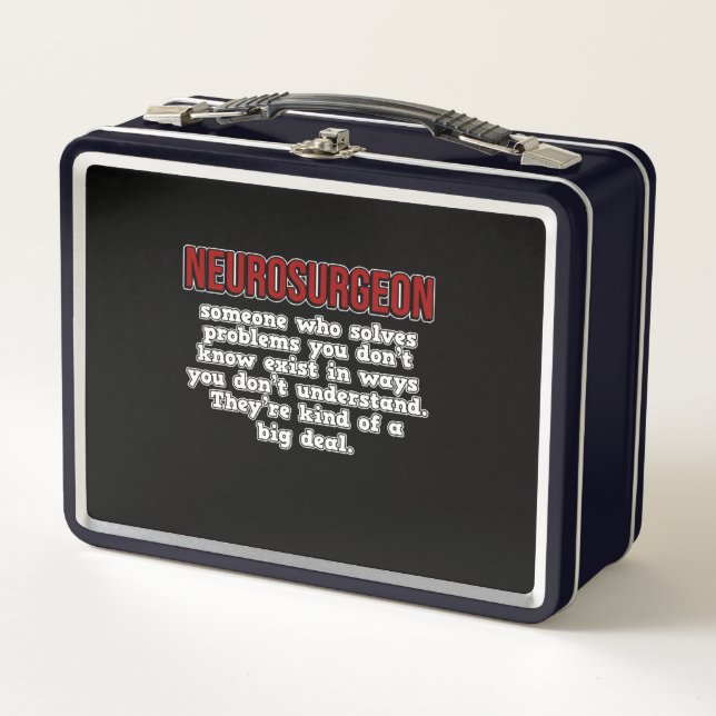Neurosurgeon Surgery Medical Doctor Neurology Grap Metal Lunch Box (Front)