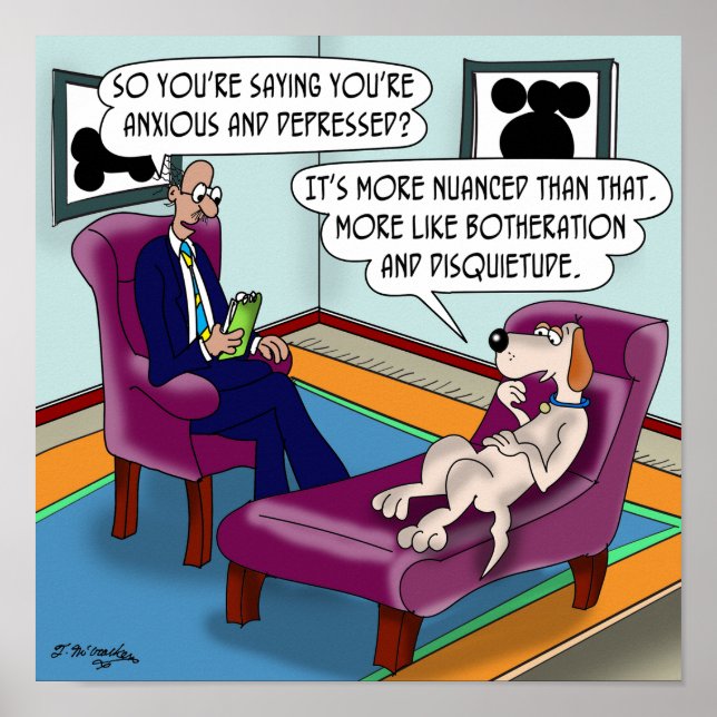 Neurotic Dog on the Couch Poster (Front)