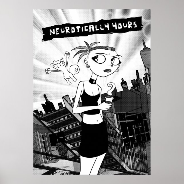 Neurotically Yours (Black & White) Poster (Front)