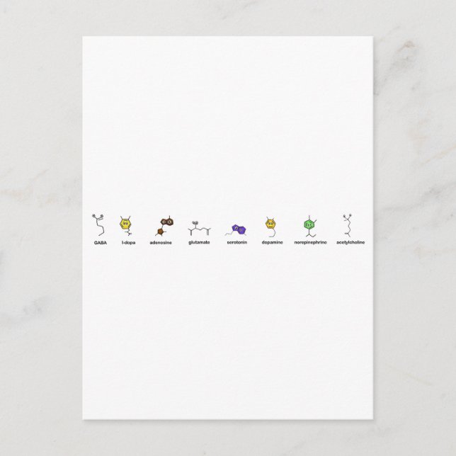 Neurotransmitter Parade Postcard (Front)