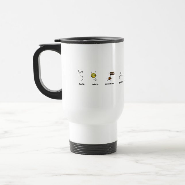 Neurotransmitter Parade Travel Mug (Left)