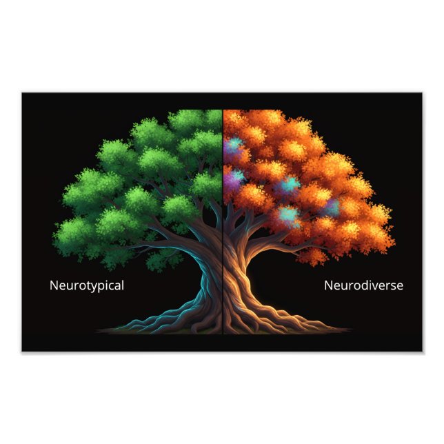 Neurotypical vs. Neurodiverse Photo Print (Front)