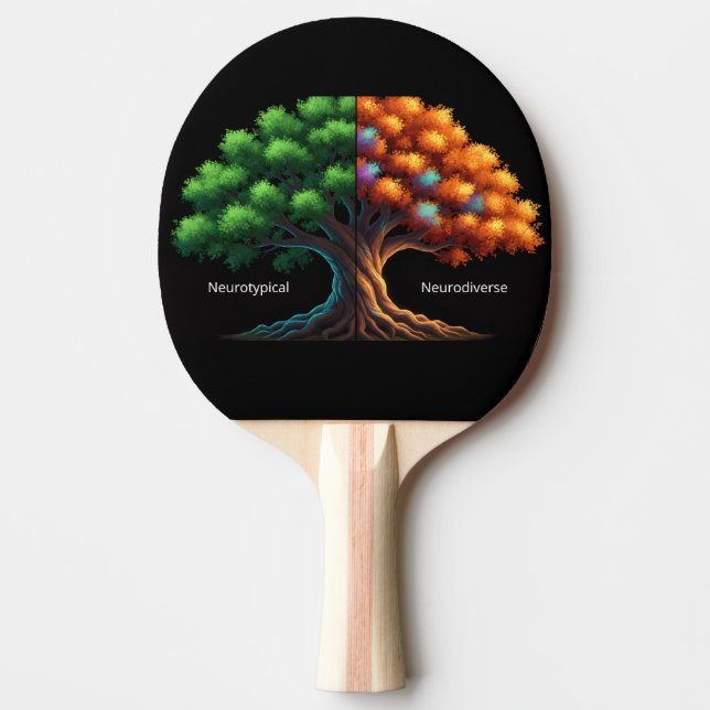 Neurotypical vs. Neurodiverse Ping Pong Paddle (Front)
