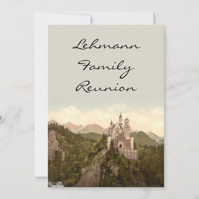 Neuschwanstein Castle, Bavaria, Germany Invitation (Front)