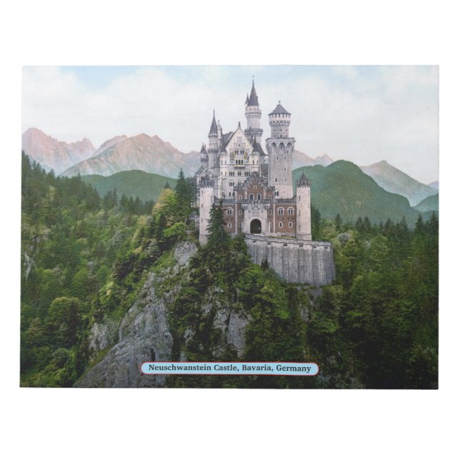 Neuschwanstein Castle, Bavaria, Germany Notepad (Front)