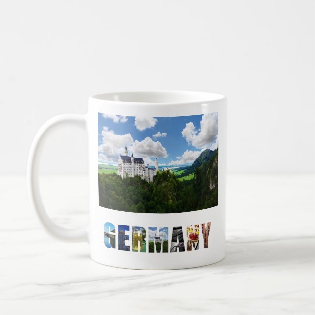 Neuschwanstein Castle Bavaria Germany Photo Coffee Mug (Left)