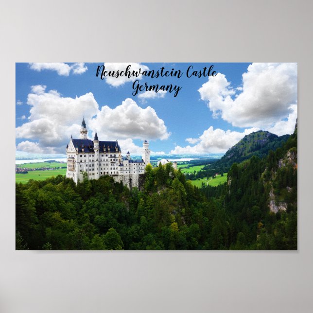 Neuschwanstein Castle Bavaria Germany Photography Poster (Front)