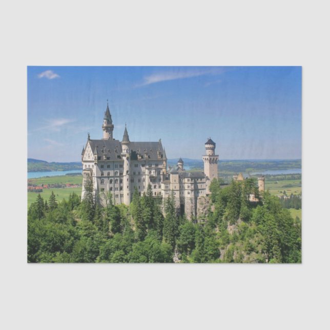 Neuschwanstein Castle, Bavaria Germany   Tissue Paper (Front)