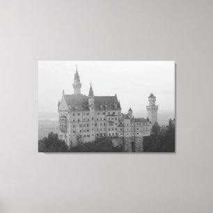 Neuschwanstein Castle Black and White Print