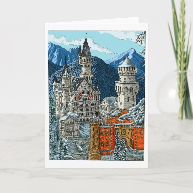 Neuschwanstein Castle - Colour - Greeting Card (Front)