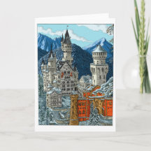 Neuschwanstein Castle - Colour - Greeting Card