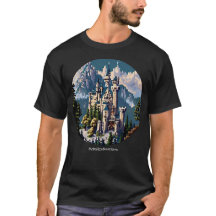 Neuschwanstein Castle, Custom Text Retro 8bit