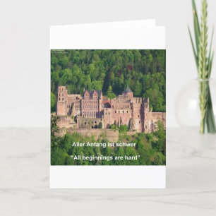 Neuschwanstein Castle Frankfurt & German Quote Card