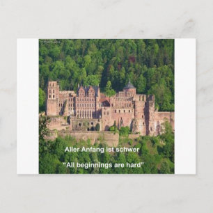 Neuschwanstein Castle Frankfurt & German Quote Postcard