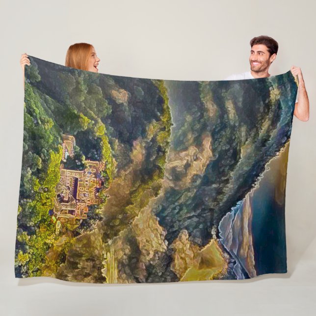 Neuschwanstein Castle, Germany Acrylic Art Fleece Blanket (In Situ)