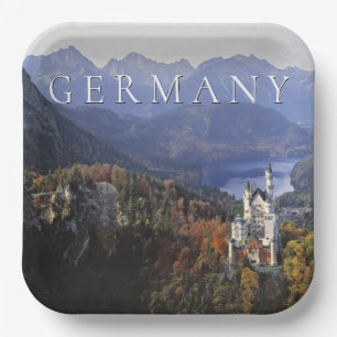Neuschwanstein Castle   Germany, Bavaria Paper Plate