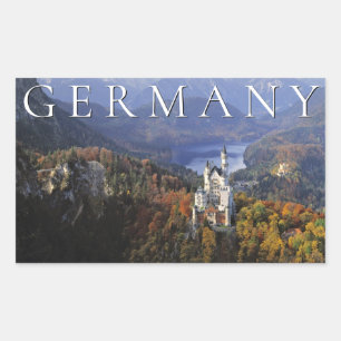 Neuschwanstein Castle   Germany, Bavaria Rectangular Sticker