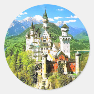 NEUSCHWANSTEIN CASTLE, GERMANY CLASSIC ROUND STICKER