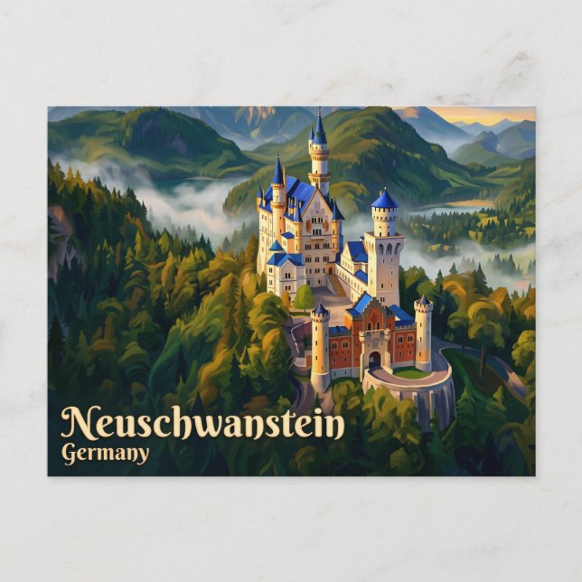 Neuschwanstein Castle Germany Postcard (Front)