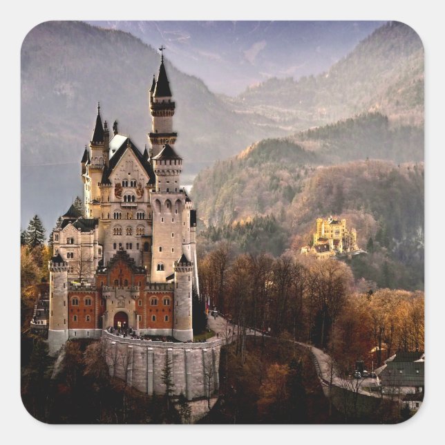 Neuschwanstein Castle Germany Square Sticker (Front)